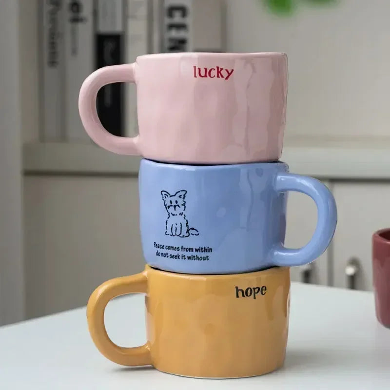handcrafted irregular ceramic mug