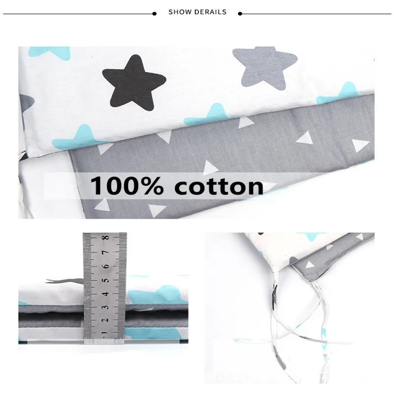 Baby Bed Thicken Bumpers Zipper Design One-piece