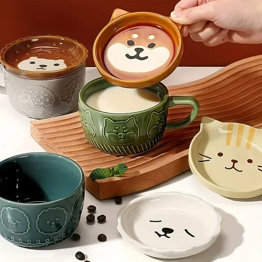 cartoon animal ceramic cup