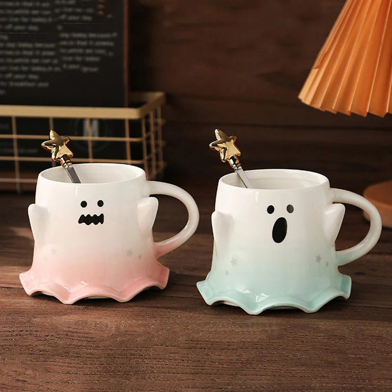 Halloween Mugs with Spoon