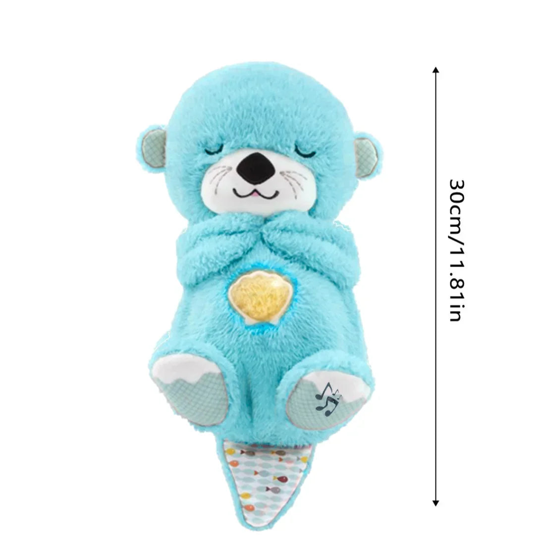 Breathing Otter Sleep and Playmate Otter Musical Stuffed Baby Plush Toy with Light Sound Newborn Sensory Comfortable Baby Gifts